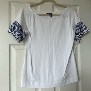 Nic+Zoe Pattern Sleeve T-Shirt